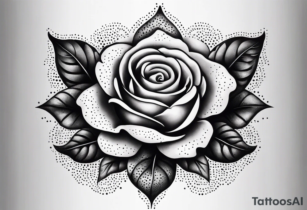 Rose and ornemental tattoo idea