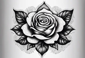 Rose and ornemental tattoo idea