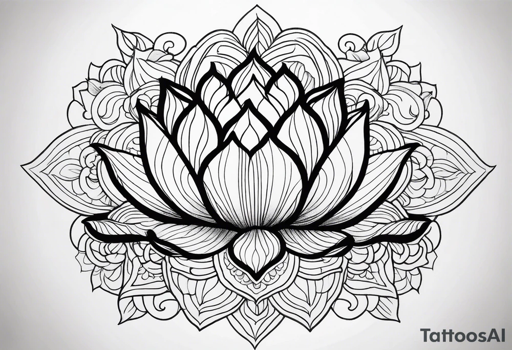 Fleur de lotus tattoo idea