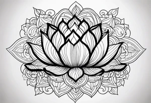 Fleur de lotus tattoo idea