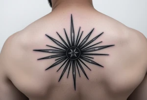 ray tattoo with shadow underneath tattoo idea