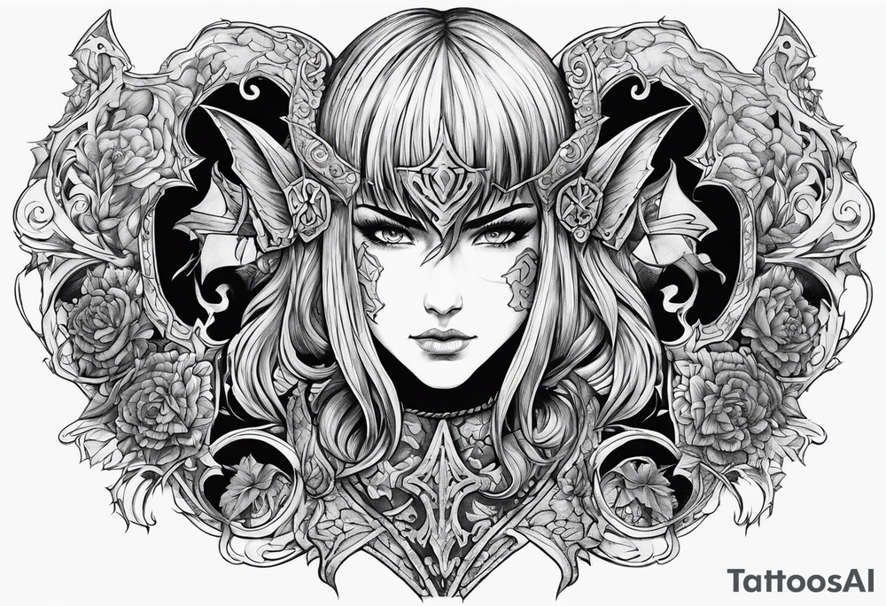 Berserk gothic art tattoo idea