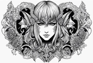 Berserk gothic art tattoo idea