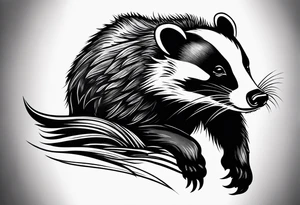 Angry badger tattoo idea