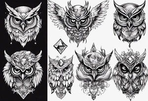 The Demon Owl Stolas, a Prince of Hell who is obsessed with gems, knowledge of astrology and poisonous gems. tattoo idea