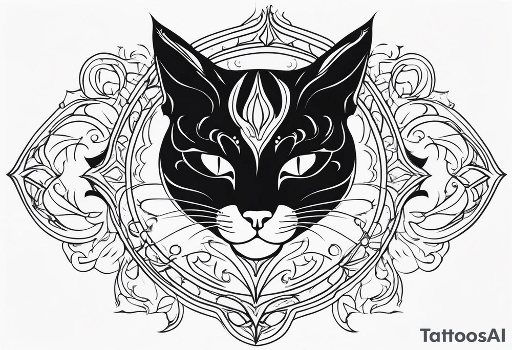 Feline spectre tattoo idea