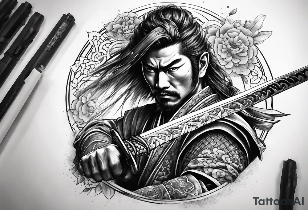 samurai sword tattoo idea