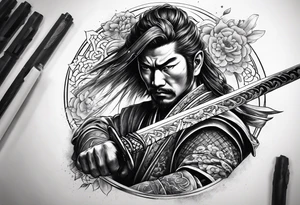 samurai sword tattoo idea