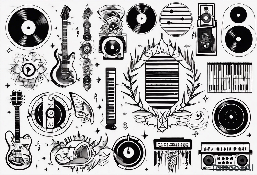 music sound tattoo idea