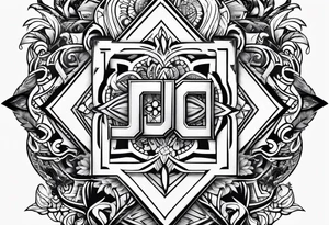 Initials JC tattoo idea