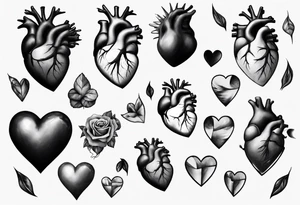 Realistic heart tattoo idea