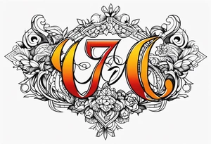 Crossed out number 9728 tattoo idea
