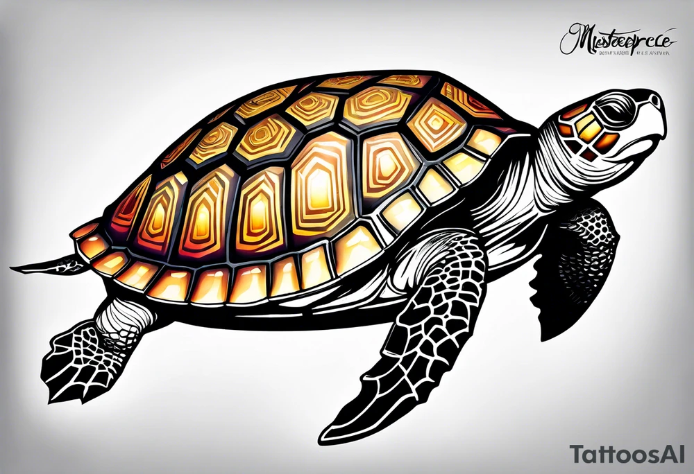 a majestic turtle tattoo idea