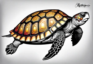a majestic turtle tattoo idea