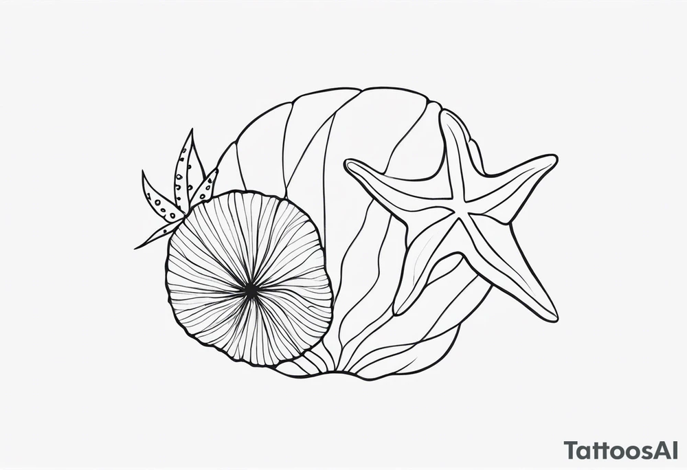 Dainty Shell/starfish wrist tattoo tattoo idea