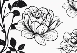 A escrita no braço direito: dum spiro,  spero. Finalizada com uma flor tattoo idea