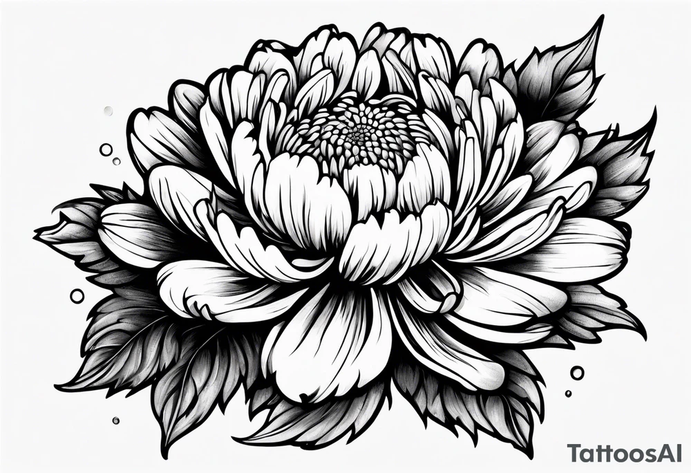 single chrysanthemum flower tattoo idea