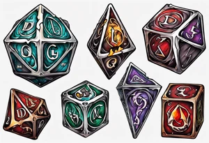 Dungeon and dragons dice tattoo idea