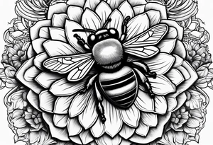 honey comb, flowers, bumble bees, sleeve tattoo idea