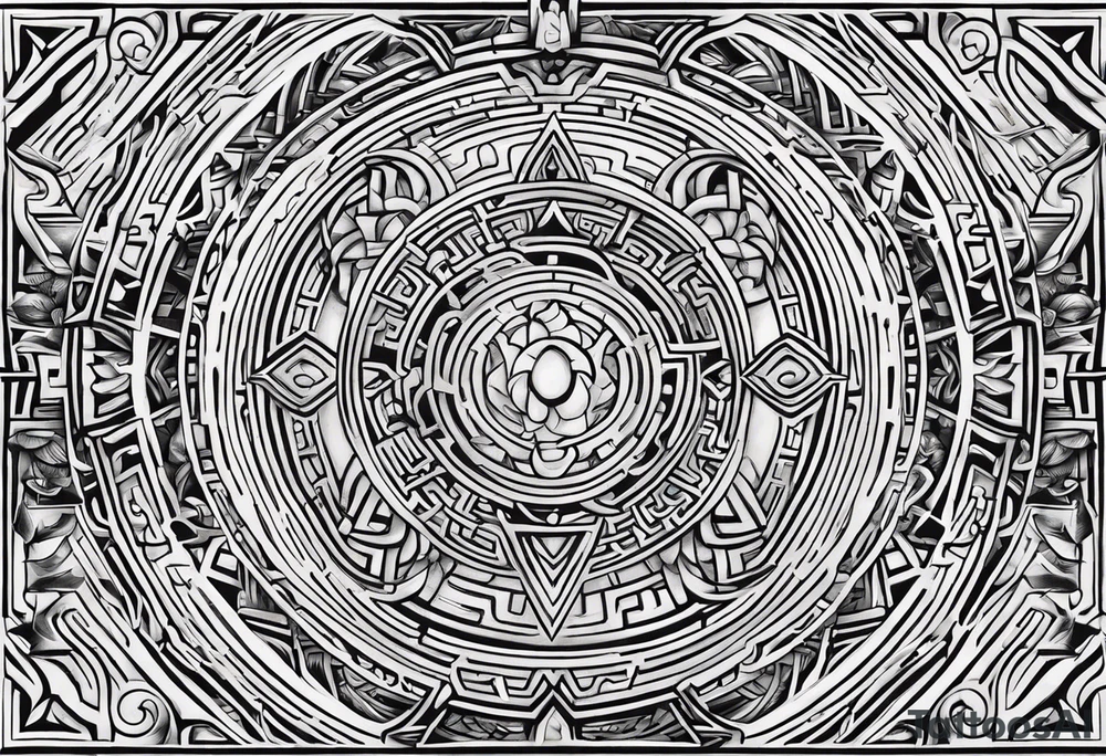 Walk in lifes labirinth tattoo idea