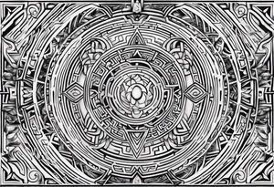 Walk in lifes labirinth tattoo idea