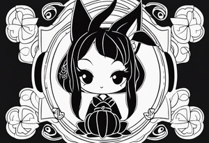 Kuromi tattoo idea