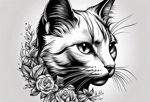 black cat tattoo idea