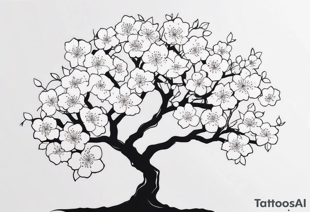 A cherry blossom tree using only white ink (no black) tattoo idea A cherry blossom tree using only white ink (no black) tattoo idea
