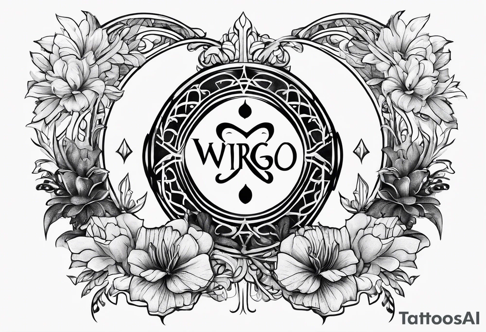 Virgo and Scorpio symbol tattoo idea