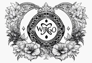 Virgo and Scorpio symbol tattoo idea