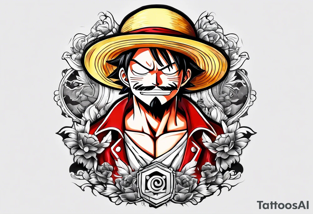 Once piece luffy tattoo idea