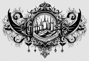 i want a text tattoo that says sang-froid and sanguine, with only one sang with minimal visual effects that are gothic, nihilistic and stoic tattoo idea