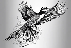 Bermuda long tail bird tattoo idea
