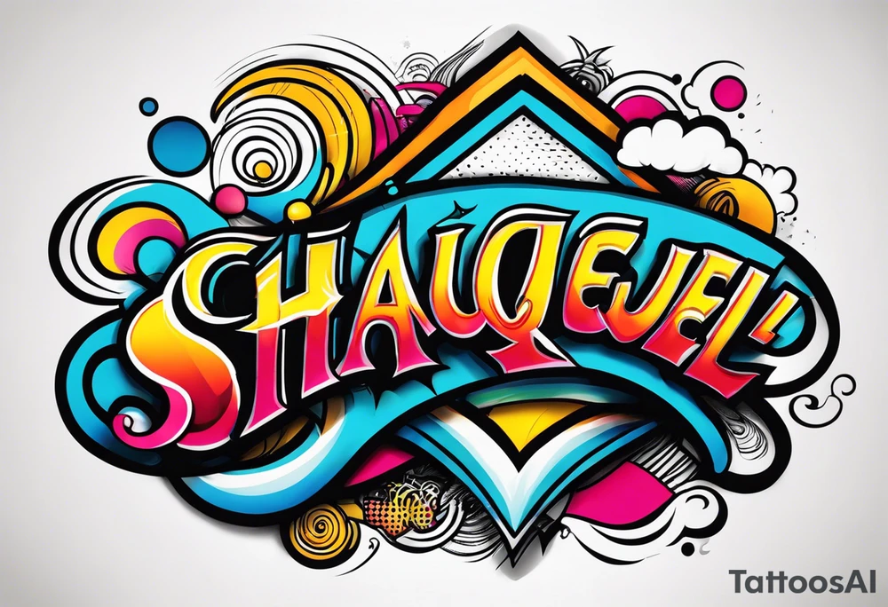 Tattoo of the name Shaqueill tattoo idea