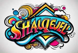 Tattoo of the name Shaqueill tattoo idea
