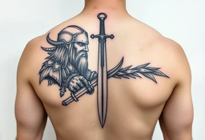 viking warrior,sword tattoo idea