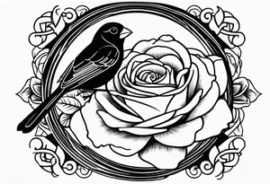 breast cancer memorial forearm tattoo incorporating roses and a cardinal into the tattoo tattoo idea