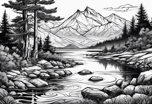Wassermann steht im Wasser tattoo idea
