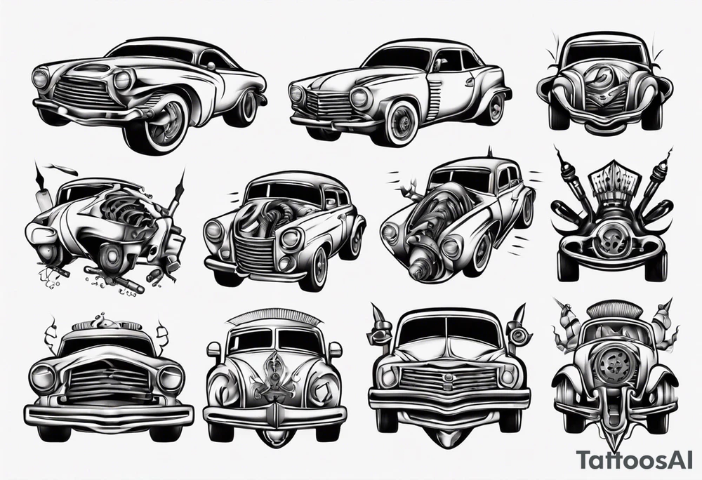 Car shocks tattoo idea