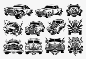 Car shocks tattoo idea
