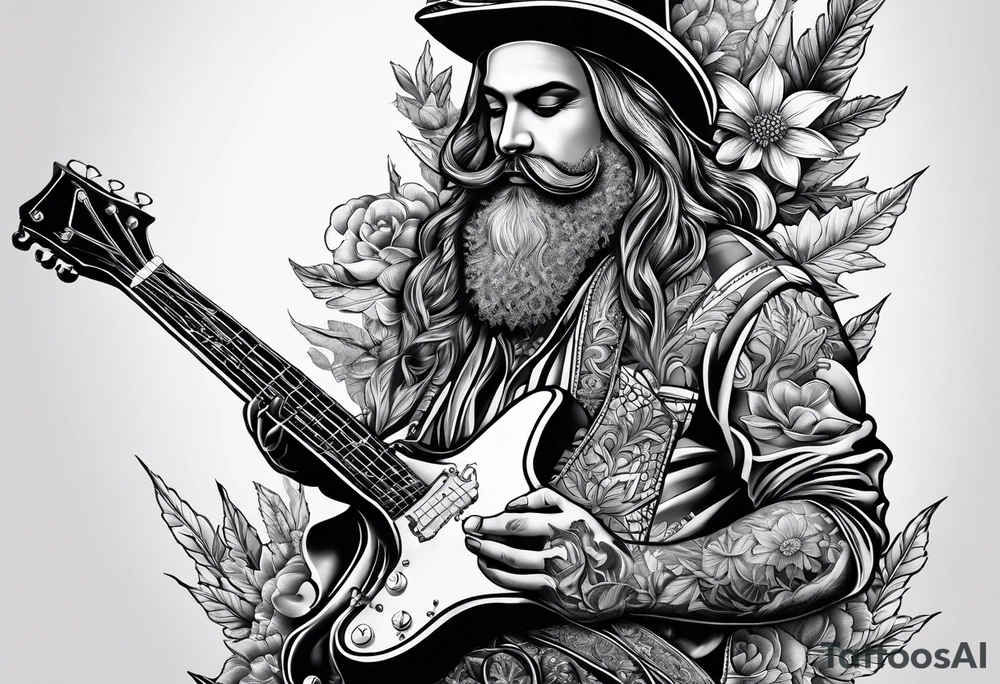 smoking weed, novel, guitar tattoo idea