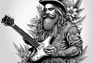 smoking weed, novel, guitar tattoo idea