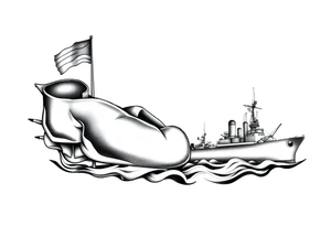 Modernised representation of war propaganda: Loose lips sink ships tattoo idea