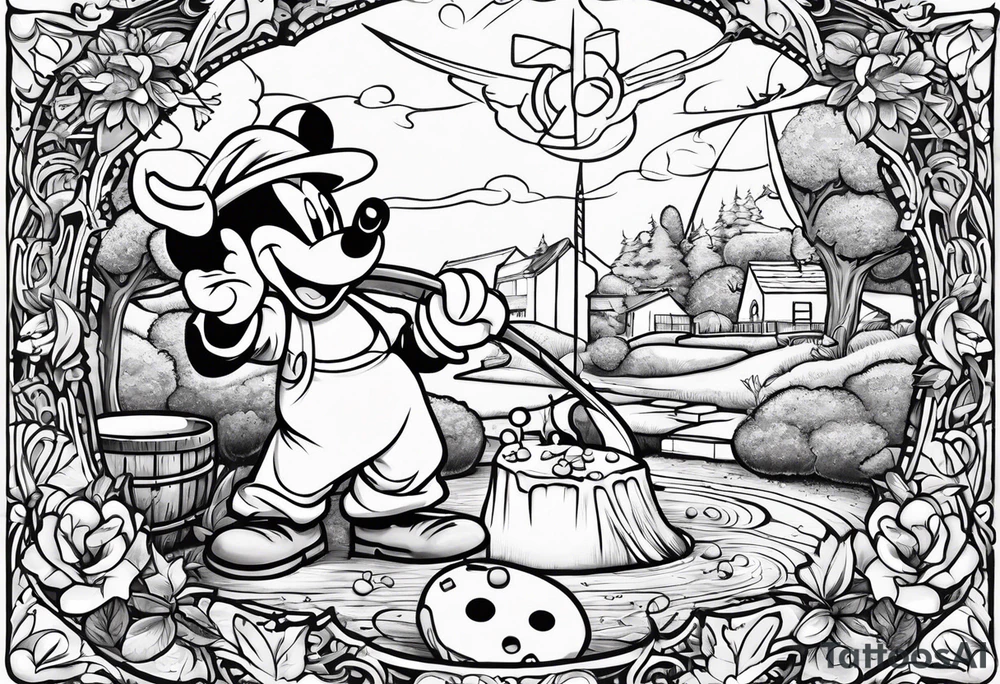 Jesus Christ
Is jackhammering Mickey Mouse in the doo-doo hole
With a lawn dart as Garth Brooks gives birth to something
Resembling a cheddar cheese log with almonds on Santa Claus's tummy-tum tattoo idea