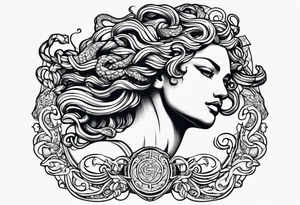 Meander with Medusa tattoo idea