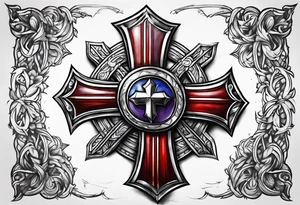 battlefield cross tattoo idea