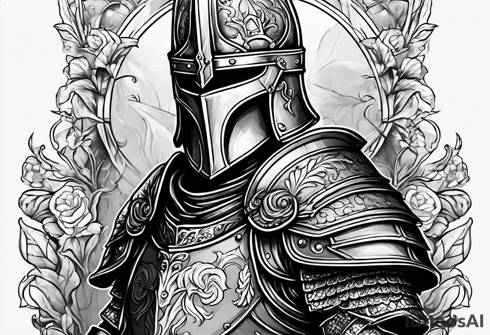 knight with heavy armor tattoo idea