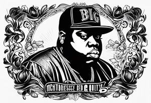notorious big bad boy schrift tattoo idea