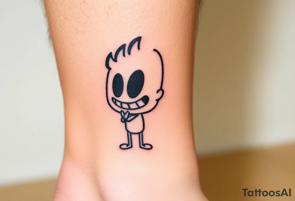 Drippy cartoon character tattoo idea