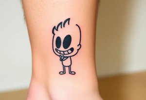 Drippy cartoon character tattoo idea